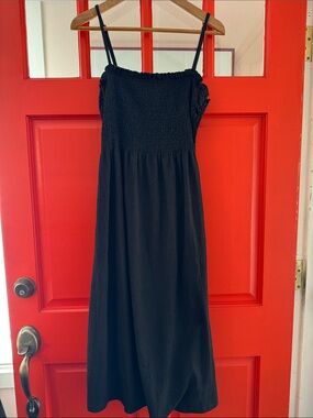 H&M black crepe sundress XL